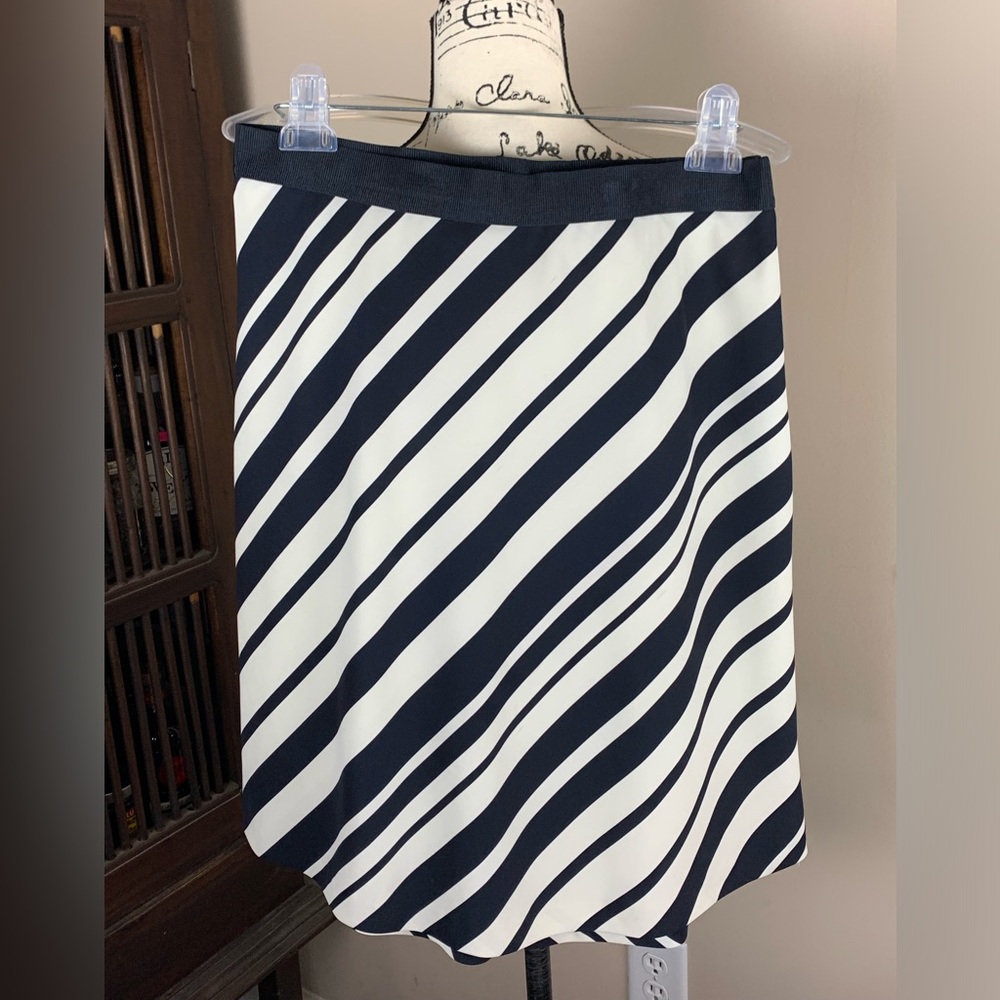 Ann Taylor Striped A-line Skirt